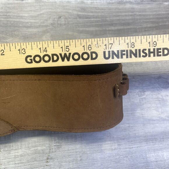 Vintage Leather Gun Holster Sz 42 For 22 Bullets Made In Mexico Western Cowboy - Picture 9 of 16